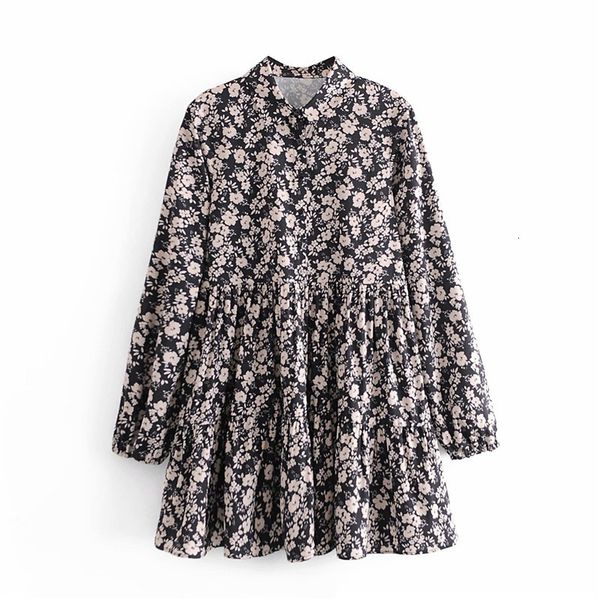 casual dresses women fashion floral print black za mini female turn-down collar single breasted sprint loose short dress elzn, Black;gray
casual dresses women fashion floral print black za mini female turn-down collar single breasted sprint loose short dress elzn, Black;gray