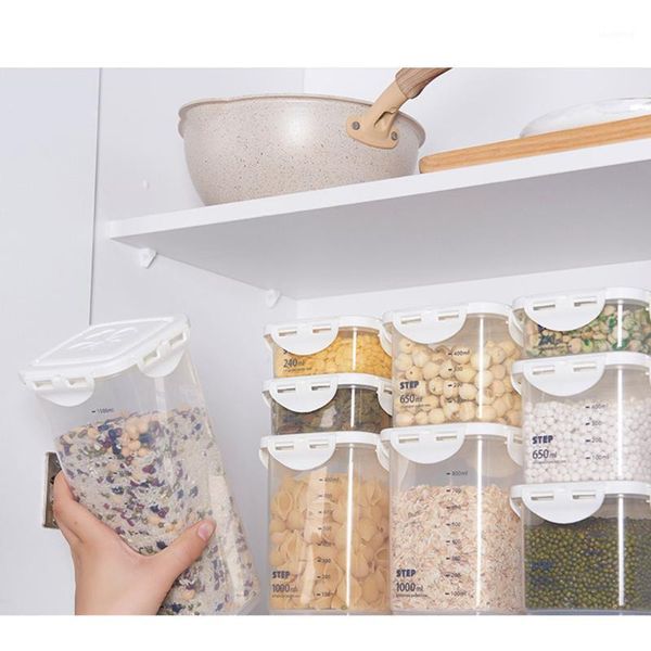 storage box plastic clear container set with pour lids kitchen bottles jars dried grain tank 4 size
storage box plastic clear container set with pour lids kitchen bottles jars dried grain tank 4 size