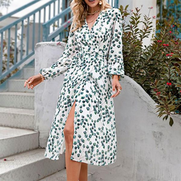 casual dresses printed long-sleeved dress v-neck tie a-line green leaf women's autumn fashion beach holiday party clothing, Black;gray
casual dresses printed long-sleeved dress v-neck tie a-line green leaf women's autumn fashion beach holiday party clothing, Black;gray