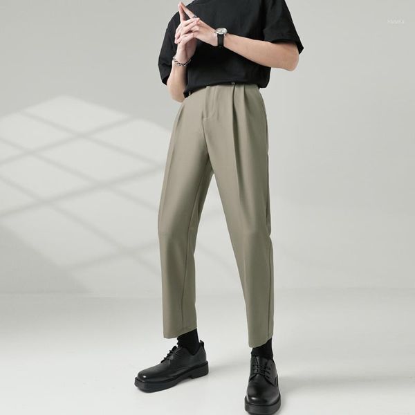 men's suits & blazers suit pants men loose casual elastic waist ankle-length pant man korean streetwear fashion blazer trousers male, White;black
men's suits & blazers suit pants men loose casual elastic waist ankle-length pant man korean streetwear fashion blazer trousers male, White;black