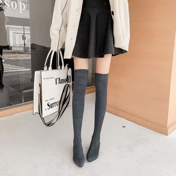 boots knight thick cylinder heel socks woman overknee, Black
boots knight thick cylinder heel socks woman overknee, Black