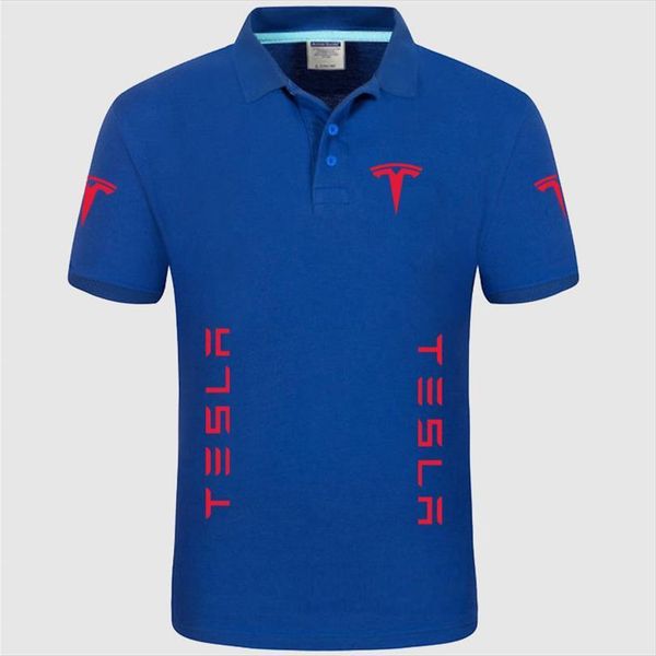 summer brand tesla mens polos logo short sleeve shirt fashion casual solid shirts, White;black
summer brand tesla mens polos logo short sleeve shirt fashion casual solid shirts, White;black
