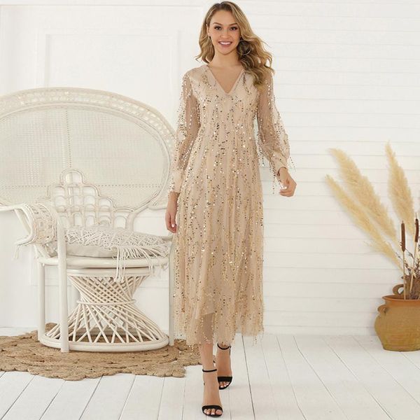casual dresses female v-neck stars sequined mesh shiny fairy dress women elegant bling gauze princess puff vestidos de clothes, Black;gray
casual dresses female v-neck stars sequined mesh shiny fairy dress women elegant bling gauze princess puff vestidos de clothes, Black;gray