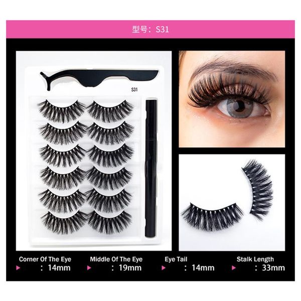 false eyelashes 2021 style magnetic liquid eyeliner eyelash set 6 pairs naturally exaggerated thick
false eyelashes 2021 style magnetic liquid eyeliner eyelash set 6 pairs naturally exaggerated thick