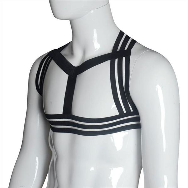 men stripe elastic bandage straps short shirt tank harness male gay lingerie wear f19, White;black
men stripe elastic bandage straps short shirt tank harness male gay lingerie wear f19, White;black
