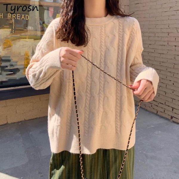 women's sweaters pullovers women o-neck autumn winter solid warm knitted chic all-match red year cloth fashion students leisure ins, White;black 
women's sweaters pullovers women o-neck autumn winter solid warm knitted chic all-match red year cloth fashion students leisure ins, White;black