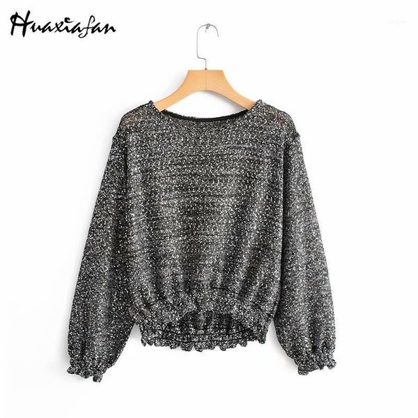 women's sweaters huaxiafan women sweater shiny lurex winter long sleeve pullover basic 2021 korean style knit female, White;black
women's sweaters huaxiafan women sweater shiny lurex winter long sleeve pullover basic 2021 korean style knit female, White;black