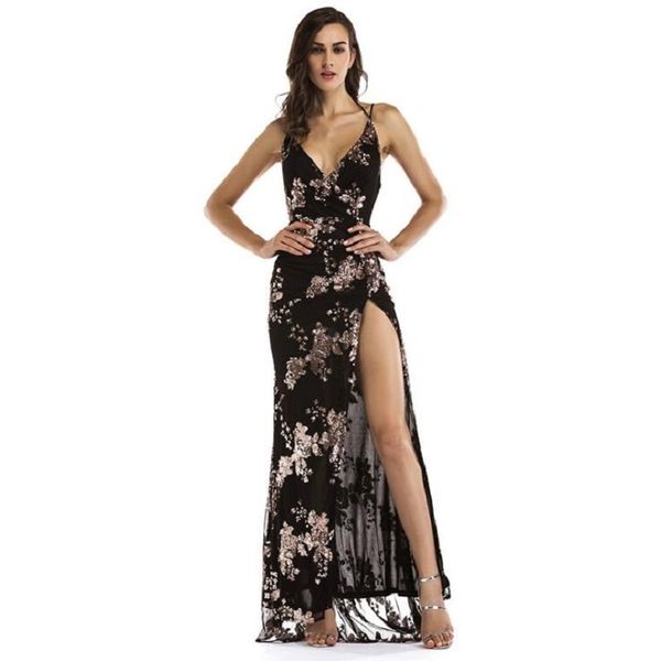 ladies lace dress spaghetti strap sequin party club dress women backless high split women long evening maxi dress vestidos 210416, Black;gray
ladies lace dress spaghetti strap sequin party club dress women backless high split women long evening maxi dress vestidos 210416, Black;gray