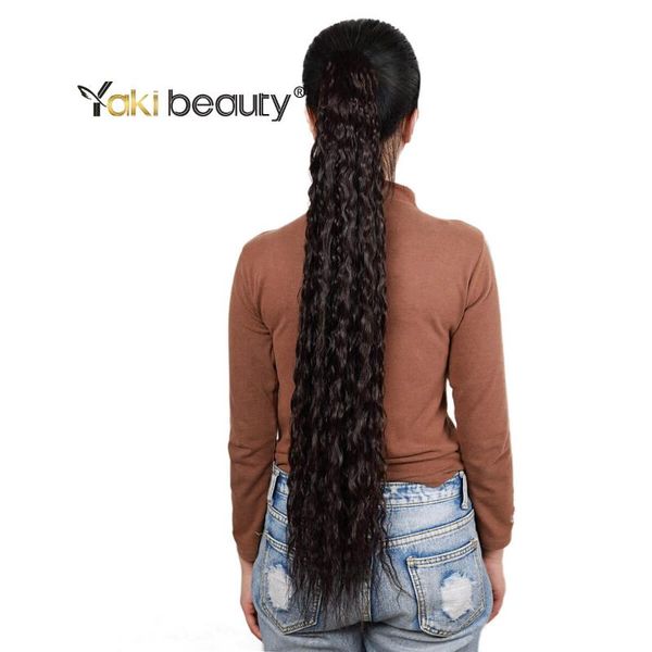 synthetic wigs 80cm ponytail natural wave hair 32inch 140g drawstring long water yaki beauty, Black
synthetic wigs 80cm ponytail natural wave hair 32inch 140g drawstring long water yaki beauty, Black