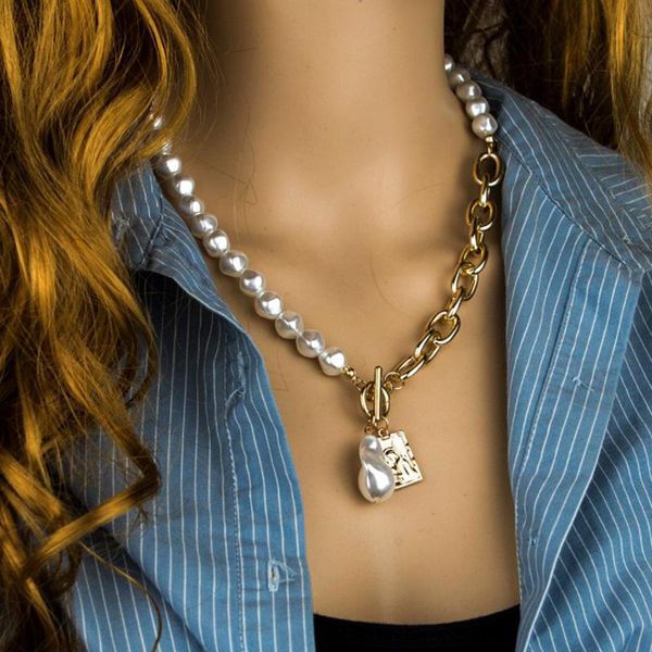 chokers vintage collar choker women fashion simulation pearl punk gold color round pendants necklaces jewelry wedding collier femme, Golden;silver
chokers vintage collar choker women fashion simulation pearl punk gold color round pendants necklaces jewelry wedding collier femme, Golden;silver