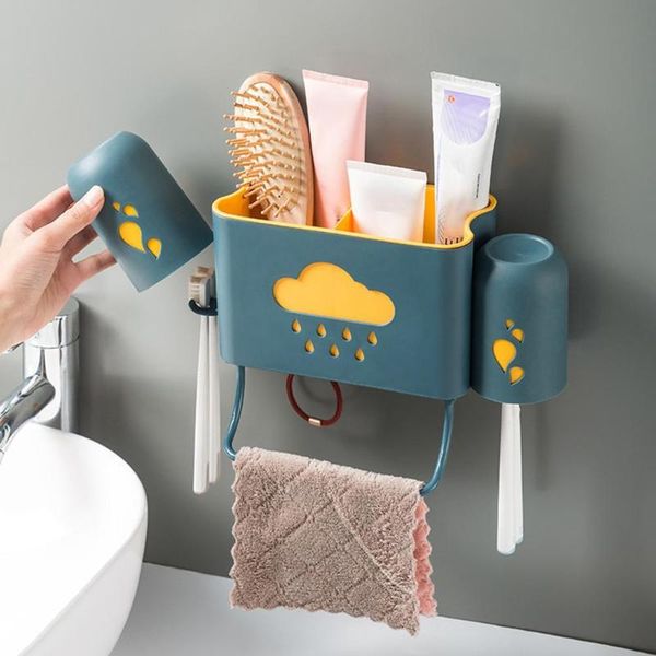 toothbrush holders kitchen bathroom shampoo holder wall-mounted storage rack toilet toothpaste cup set shelf organizer 
toothbrush holders kitchen bathroom shampoo holder wall-mounted storage rack toilet toothpaste cup set shelf organizer