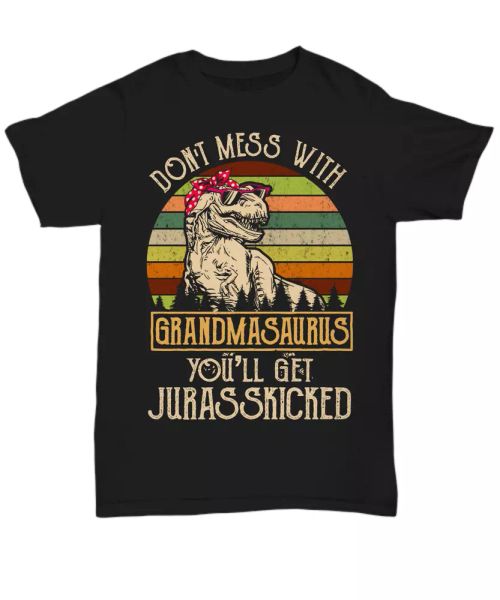 funny grandma saurus t-shirt gift for grandmother tee gigi nana t-rex women, White;black
funny grandma saurus t-shirt gift for grandmother tee gigi nana t-rex women, White;black