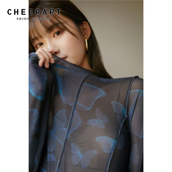 butterfly mesh long sleeve black crewneck t shirt women tshirt see through fashion desinger autumn 210427, White
butterfly mesh long sleeve black crewneck t shirt women tshirt see through fashion desinger autumn 210427, White