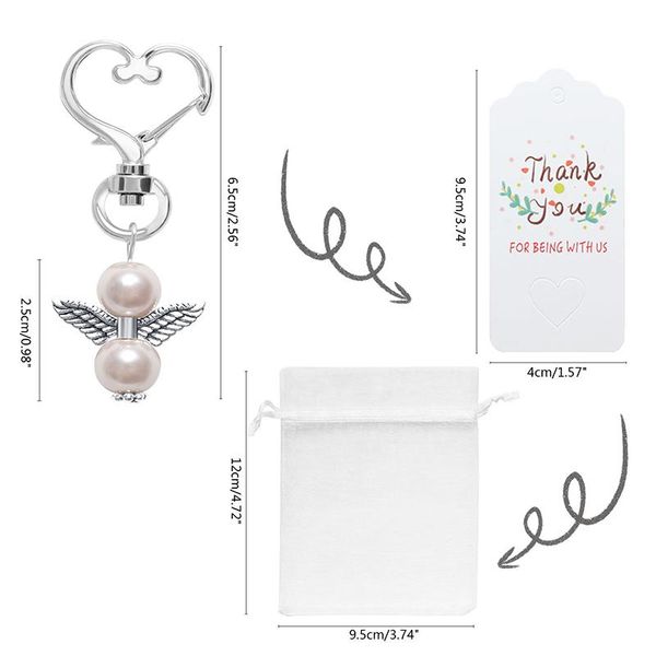 party favor 60 pcs thank you favors angel keychain bow wing tag guest return for baby fkxe
party favor 60 pcs thank you favors angel keychain bow wing tag guest return for baby fkxe