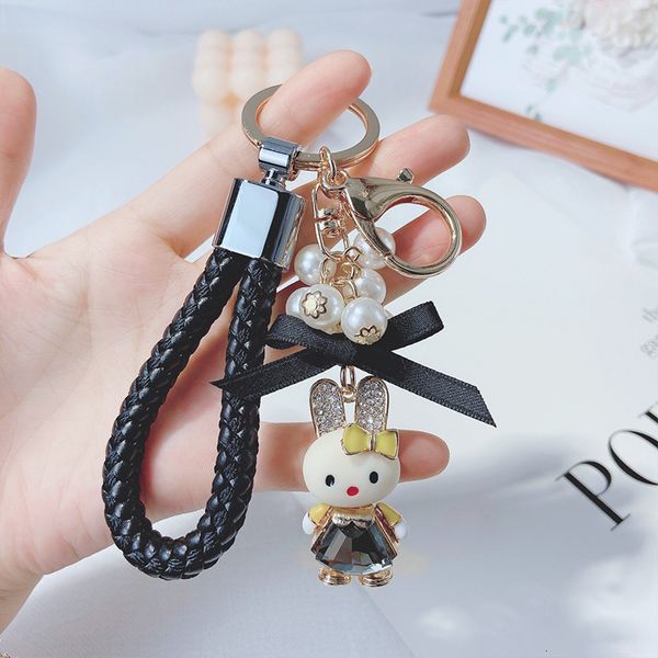 creative crystal inlaid diamond rabbit keychain cute couple knitting rope car ring fashion small gift, Silver
creative crystal inlaid diamond rabbit keychain cute couple knitting rope car ring fashion small gift, Silver