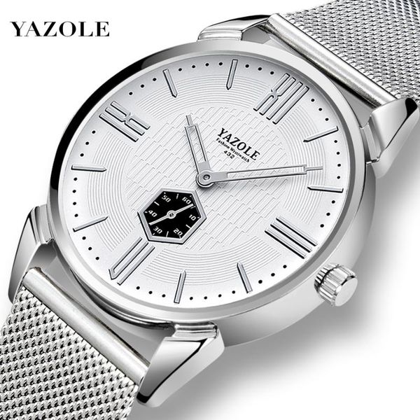 wristwatches yazole men's watch fashion business wrist independent small seconds design creative clock, Slivery;brown
wristwatches yazole men's watch fashion business wrist independent small seconds design creative clock, Slivery;brown