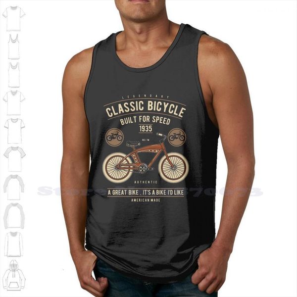 legendary classic bicycle built for speed custom funny tank sleeveless vest bike authentic huffy, White;black
legendary classic bicycle built for speed custom funny tank sleeveless vest bike authentic huffy, White;black