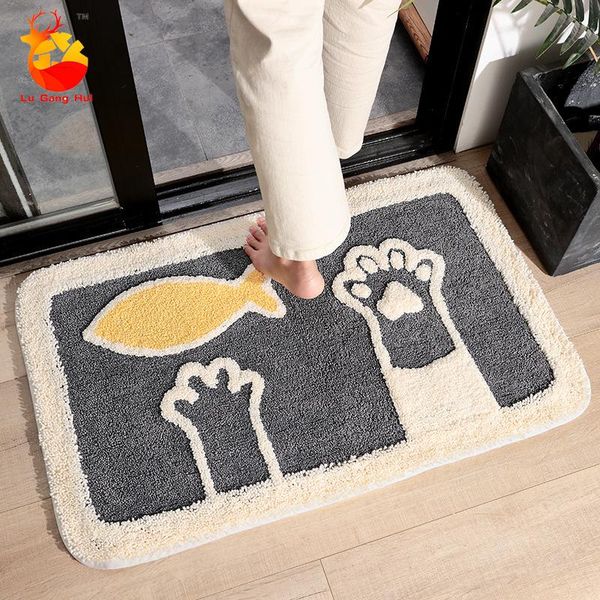 modern style thick high and low hair cartoon cute cat scratch pattern bathroom kitchen non-slip absorbent door mat bath mats
modern style thick high and low hair cartoon cute cat scratch pattern bathroom kitchen non-slip absorbent door mat bath mats