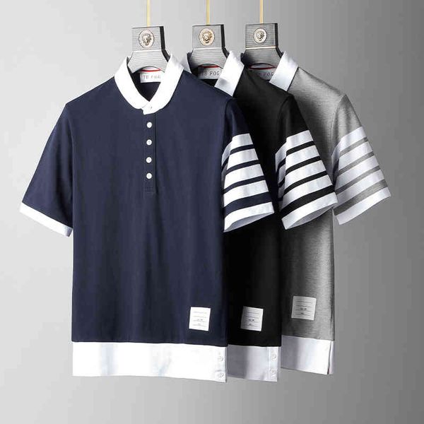 tb fog summer ins trend polo shirt trendy men's stripe couple's lapel short sleeve t-shirt pure cotton brand paul, White;black
tb fog summer ins trend polo shirt trendy men's stripe couple's lapel short sleeve t-shirt pure cotton brand paul, White;black