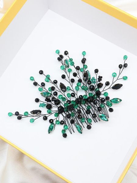 headpieces green black women hair comb rhinestone crystal jewelry ornaments bohe party accessories for bride headdresses, Silver
headpieces green black women hair comb rhinestone crystal jewelry ornaments bohe party accessories for bride headdresses, Silver