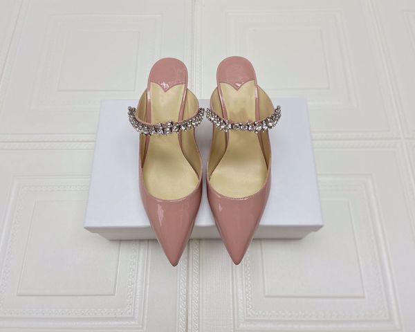 personalized patent leather slippers rivet outer wear sandals spring and summer new stiletto pointed high-heeled semi-trailer female baotou, Black
personalized patent leather slippers rivet outer wear sandals spring and summer new stiletto pointed high-heeled semi-trailer female baotou, Black