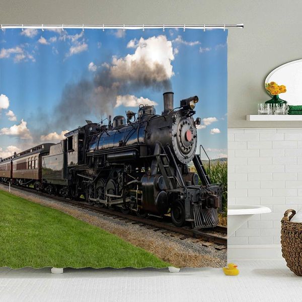 steam age trains shower curtain waterproof bathroom curtains polyester fabric retro old bath with hooks home decor
steam age trains shower curtain waterproof bathroom curtains polyester fabric retro old bath with hooks home decor