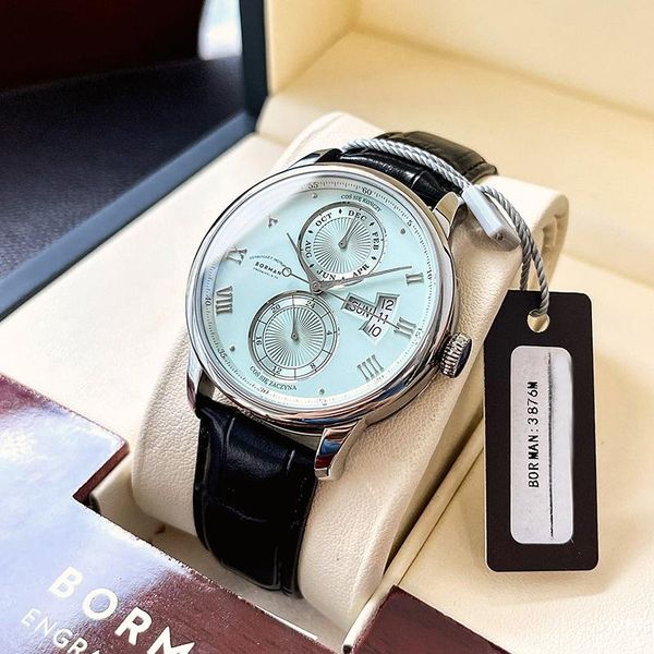 wristwatches borman classic retro men mechanical automatic watches multifunction calendar mens sapphire glass waterproof, Slivery;brown
wristwatches borman classic retro men mechanical automatic watches multifunction calendar mens sapphire glass waterproof, Slivery;brown