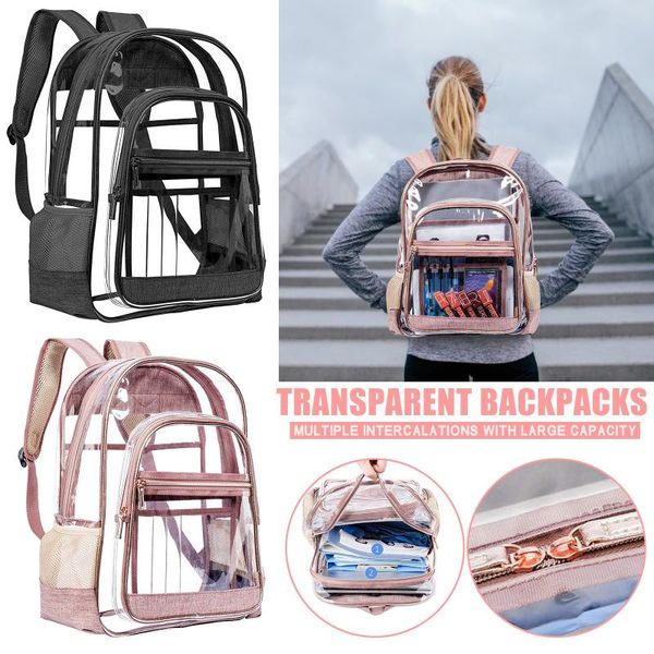 waterproof clear fashion pvc transparent backpack school bag student beach swimming anti-theft storage bags
waterproof clear fashion pvc transparent backpack school bag student beach swimming anti-theft storage bags