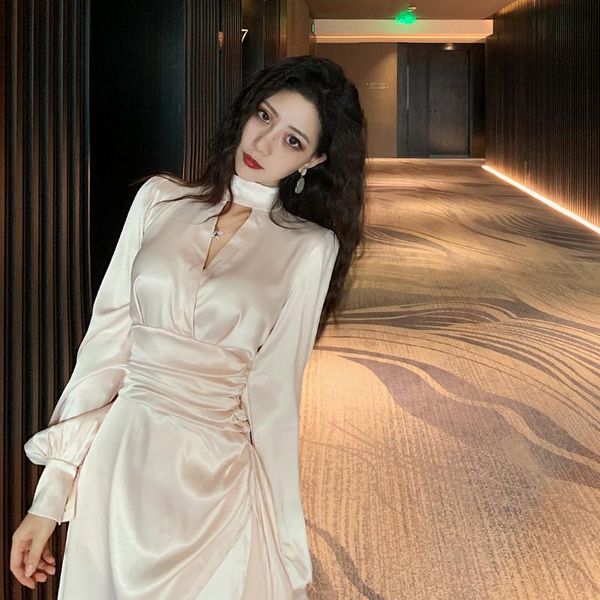 casual dresses fonely fairy preppy autumn style light luxury celebrity satin small hollow waist folding dress, Black;gray
casual dresses fonely fairy preppy autumn style light luxury celebrity satin small hollow waist folding dress, Black;gray