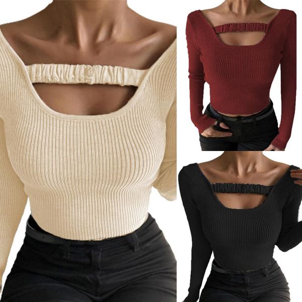 women's t-shirt solid hollow o-neck slim long sleeve pullover round neck top, White
women's t-shirt solid hollow o-neck slim long sleeve pullover round neck top, White
