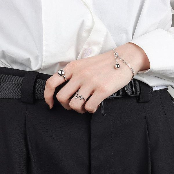 link, chain livvy silver color simple oval chain ball pendant bracelet bangle women fashion elegant hand accessories jewelry gifts, Black
link, chain livvy silver color simple oval chain ball pendant bracelet bangle women fashion elegant hand accessories jewelry gifts, Black