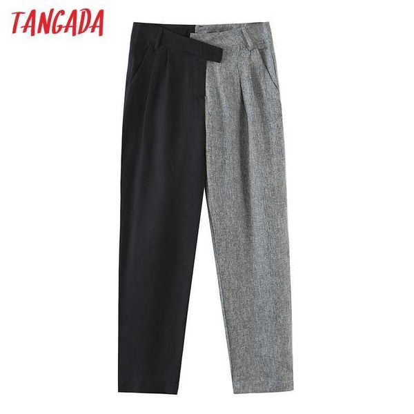 tangada fashion women patchwork crop suit pants trouserspockets buttons office lady pants pantalon qb90 210609, Black;white
tangada fashion women patchwork crop suit pants trouserspockets buttons office lady pants pantalon qb90 210609, Black;white
