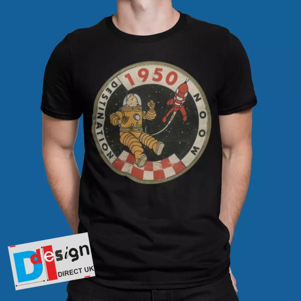 TINTIN T-Shirt Destination Moon Retro Funny Cool Cartoon Comic Tee Nasa Space, White;black
TINTIN T-Shirt Destination Moon Retro Funny Cool Cartoon Comic Tee Nasa Space, White;black