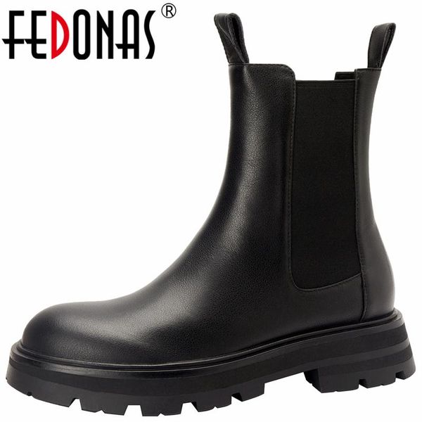 boots fedonas genuine leather women autumn winter ankle 2021 working casual thick heels shoes woman mature concise, Black
boots fedonas genuine leather women autumn winter ankle 2021 working casual thick heels shoes woman mature concise, Black