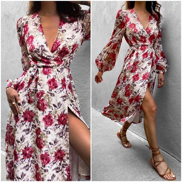 2021 women's spring new printing sleeve long v-neck high waist swing dress, White;black
2021 women's spring new printing sleeve long v-neck high waist swing dress, White;black