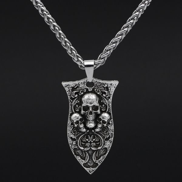 new gothic skeleton pendant necklace gothic dark style pendant vampire skeleton jewelry, Silver
new gothic skeleton pendant necklace gothic dark style pendant vampire skeleton jewelry, Silver