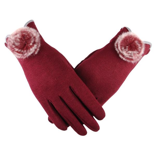 five fingers gloves women elegant plush ball winter outdoor warm cashmere girls full finger mittens female #rn, Blue;gray
five fingers gloves women elegant plush ball winter outdoor warm cashmere girls full finger mittens female #rn, Blue;gray