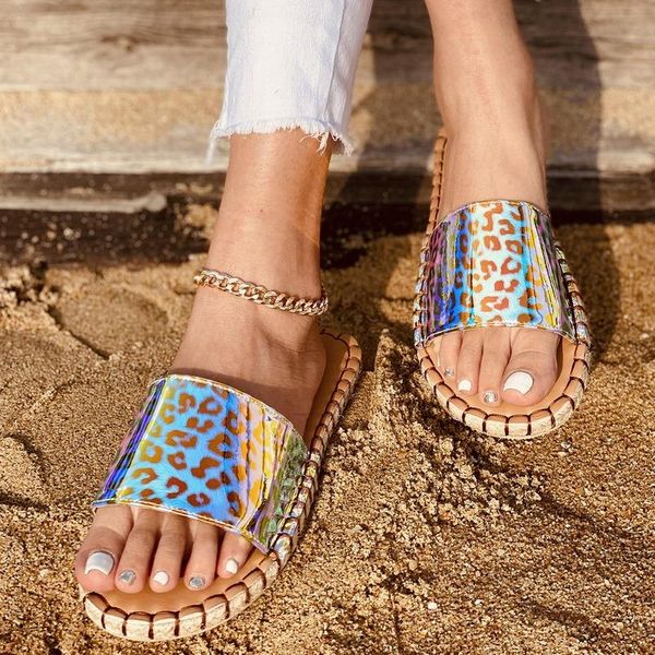 slippers open-toed platform shoes transparent sandals ladies flat rhinestone leopard print, Black
slippers open-toed platform shoes transparent sandals ladies flat rhinestone leopard print, Black