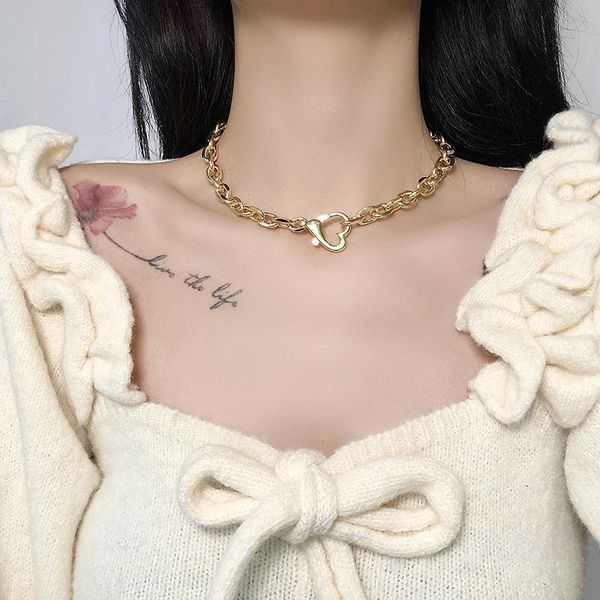 chains love heart button necklaces women hollow necklace woman fashion geometric clavicle chain simplicity zinc alloy korean oorbellen, Silver
chains love heart button necklaces women hollow necklace woman fashion geometric clavicle chain simplicity zinc alloy korean oorbellen, Silver