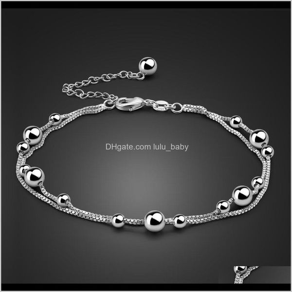 drop delivery 2021 100percent 925 sterling sier beach foot anklet for women bohemian simple double chain anklets summer bracelet on the leg, Red;blue
drop delivery 2021 100percent 925 sterling sier beach foot anklet for women bohemian simple double chain anklets summer bracelet on the leg, Red;blue