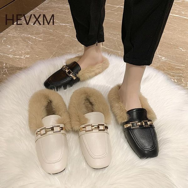 women female mule slippers flat rivet cover toe fur flip flops slides loafers pantofle soft mules plush 2021 rome basic, Black
women female mule slippers flat rivet cover toe fur flip flops slides loafers pantofle soft mules plush 2021 rome basic, Black