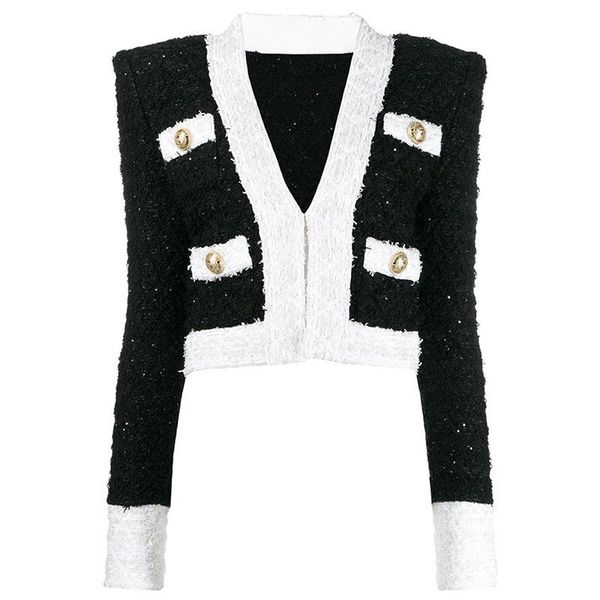 women's jackets yushu stylish black white patchwork jacket women 2021 fashion long sleeve short coat ladies outerwear chaqueta mujer, Black;brown
women's jackets yushu stylish black white patchwork jacket women 2021 fashion long sleeve short coat ladies outerwear chaqueta mujer, Black;brown