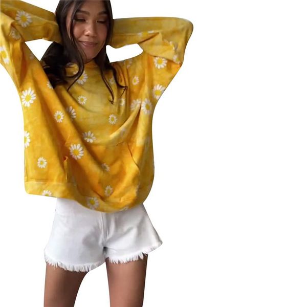 women's hoodies & sweatshirts women girls long sleeves spring autumn ladies daisy print loose hooded wear female plus size sweatshirt, Black
women's hoodies & sweatshirts women girls long sleeves spring autumn ladies daisy print loose hooded wear female plus size sweatshirt, Black