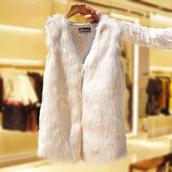 women's fur imitation fur vest medium length vest in the long spot vest winter coats women fur coat 211213, Black
women's fur imitation fur vest medium length vest in the long spot vest winter coats women fur coat 211213, Black