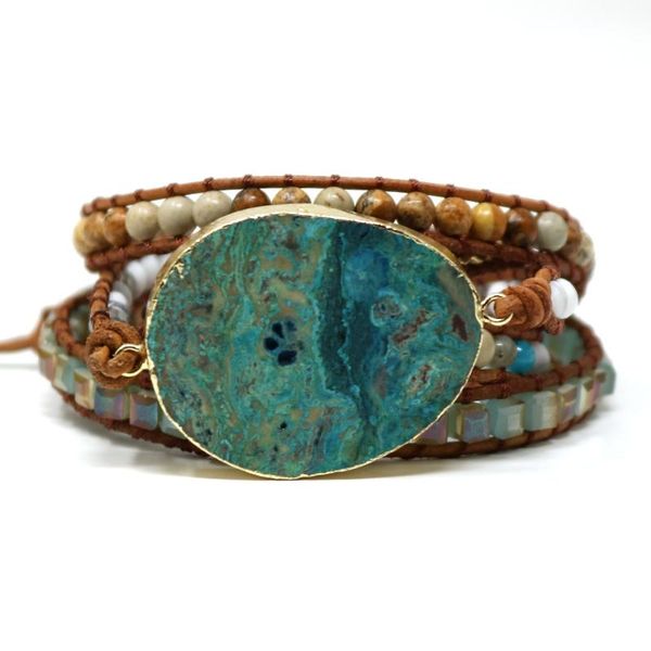 tennis handmade bohemian piedras naturales wrap bracelet leather tibetan homme femme blue ocean stone, Golden;silver
tennis handmade bohemian piedras naturales wrap bracelet leather tibetan homme femme blue ocean stone, Golden;silver