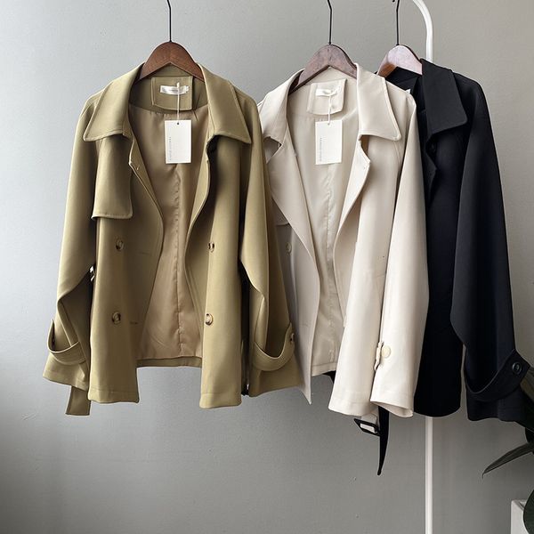 women's trench coats female coat mid-fall-loose with casual belt fashion thin-waisted winter clothes short jacket cecq, Tan;black
women's trench coats female coat mid-fall-loose with casual belt fashion thin-waisted winter clothes short jacket cecq, Tan;black