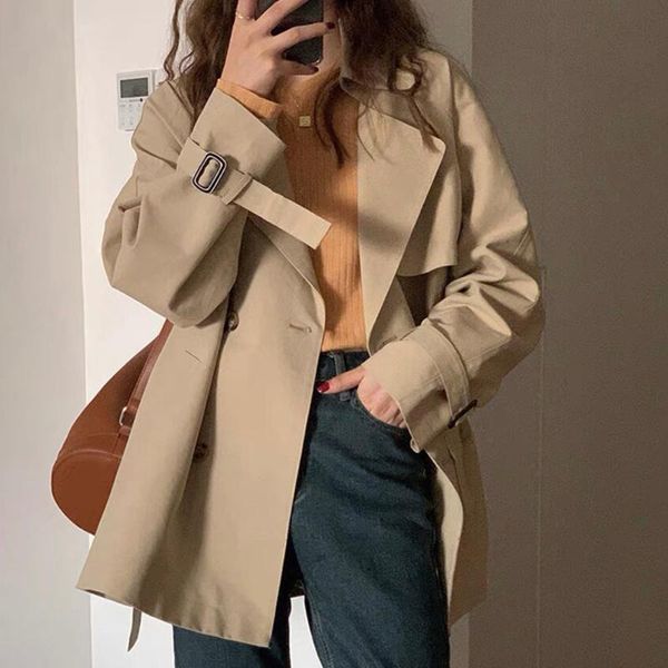 women's trench coats coat for women double breasted retro simplicity windbreaker jacket british style loose abrigos mujer invierno 2021, Tan;black
women's trench coats coat for women double breasted retro simplicity windbreaker jacket british style loose abrigos mujer invierno 2021, Tan;black