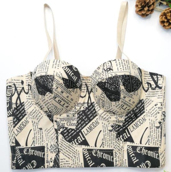 women's tanks & camis suede leather camisole fashion english spaper pattern letter printing bra underwear nightclub crop tube tank, White
women's tanks & camis suede leather camisole fashion english spaper pattern letter printing bra underwear nightclub crop tube tank, White