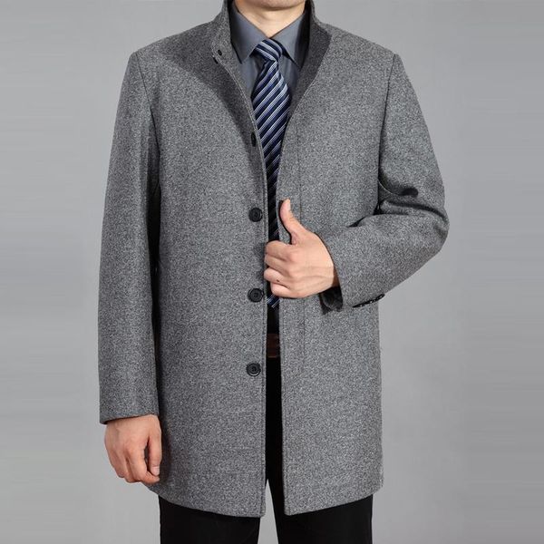 winter woolen coat men wool long overcoat pea jacket autumn mens coats men's & blends, Black
winter woolen coat men wool long overcoat pea jacket autumn mens coats men's & blends, Black