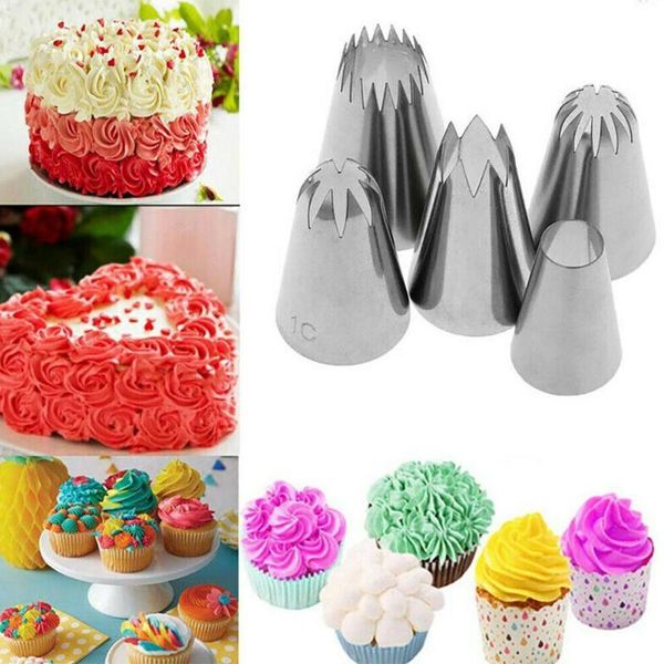 baking & pastry tools 5pcs/set rose icing piping nozzles steel flower mouth tips cake 2 decorating bag sizes cream x5j5
baking & pastry tools 5pcs/set rose icing piping nozzles steel flower mouth tips cake 2 decorating bag sizes cream x5j5